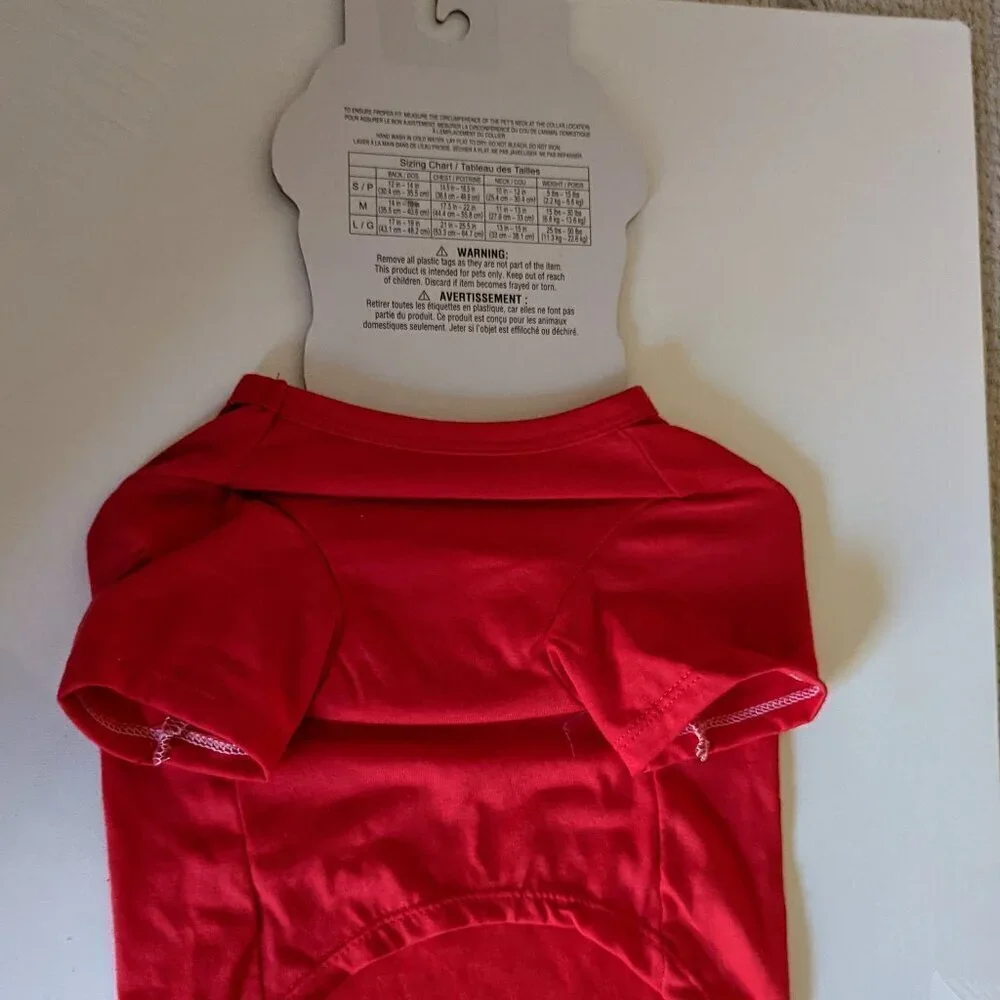 NWT Red M Dog T-Shirt Michaels Imagin8 Solid Color Pets Medium Clothes Tee NEW